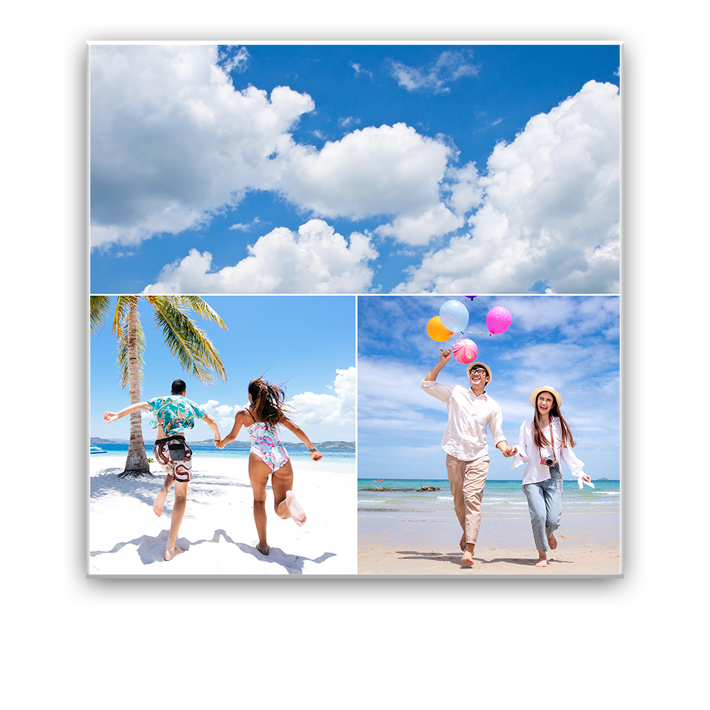 קולאז תמונות על קנבס 3 תמונות מלבן אופקי - מלכיט - לבחור, לעצב, להדפיס