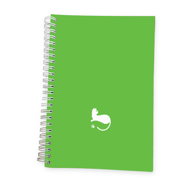 מחברת בית ספר מעוצבת בסגנון חתלתול - מלכיט - לבחור, לעצב, להדפיס