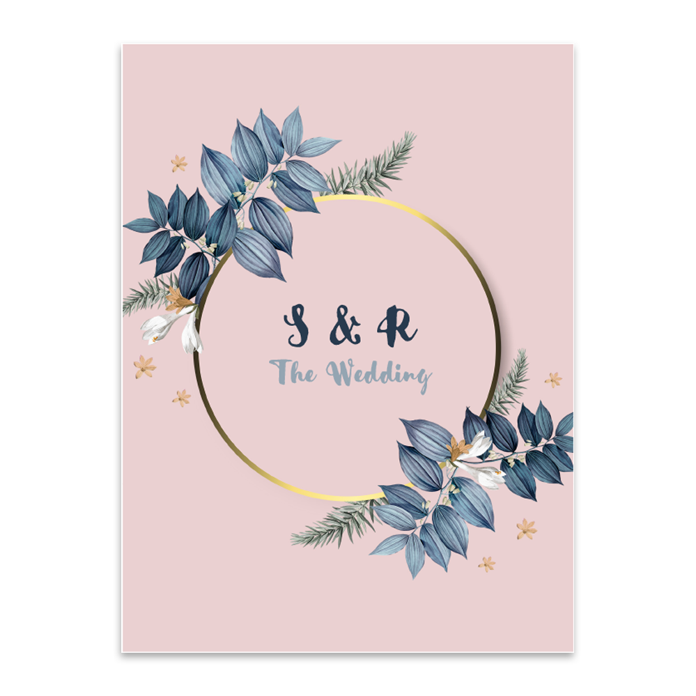 הזמנה לחתונה בוורוד - מלכיט - לבחור, לעצב, להדפיס