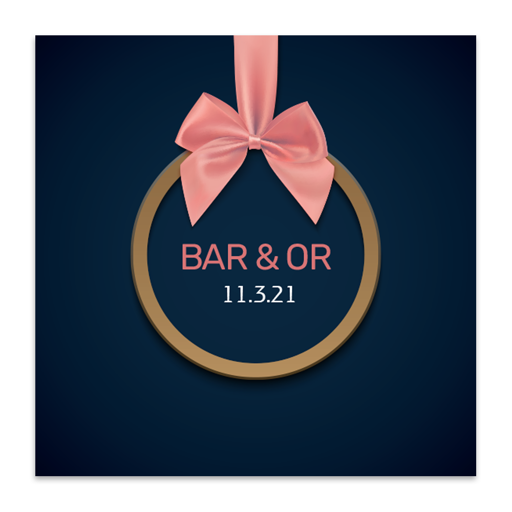 הזמנה לחתונה טבעת זהב - מלכיט - לבחור, לעצב, להדפיס