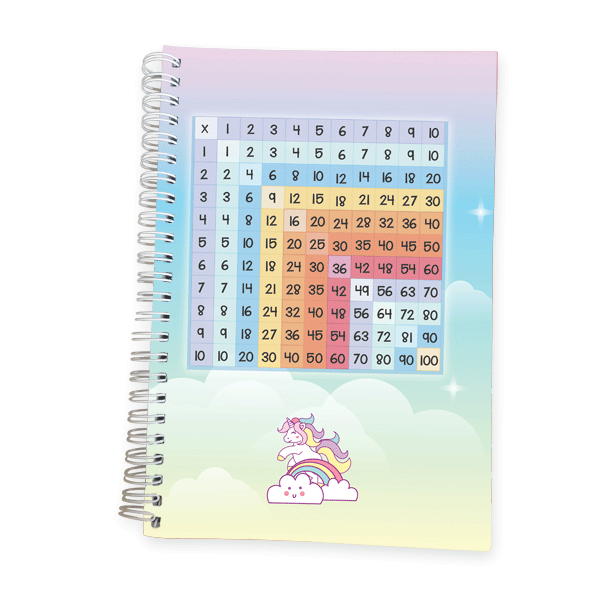 מחברת בית ספר מעוצבת בסגנון חד קרן - מלכיט - לבחור, לעצב, להדפיס