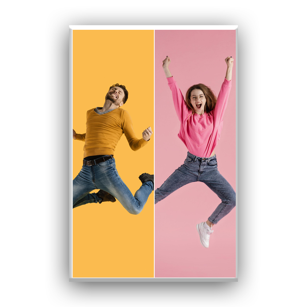 קולאז תמונות על קנבס מלבן עומד 2 תמונות אנכי - מלכיט - לבחור, לעצב, להדפיס