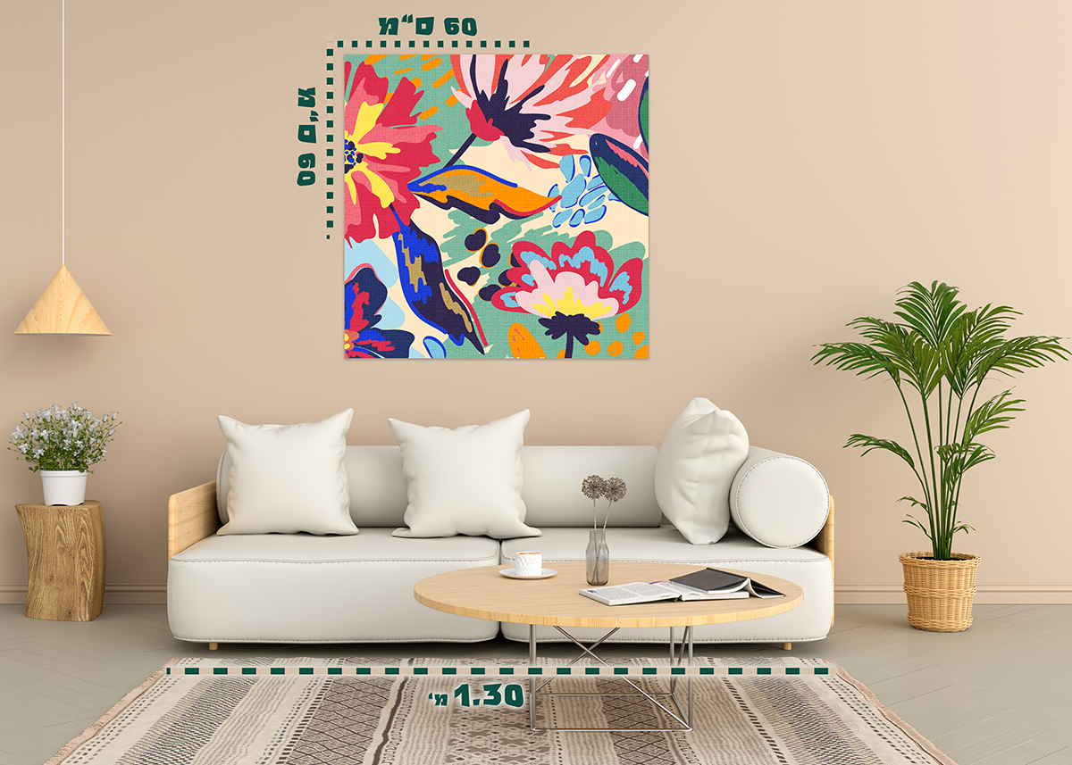 תמונת אבסטרקט על קנבס 4 - מלכיט - לבחור, לעצב, להדפיס