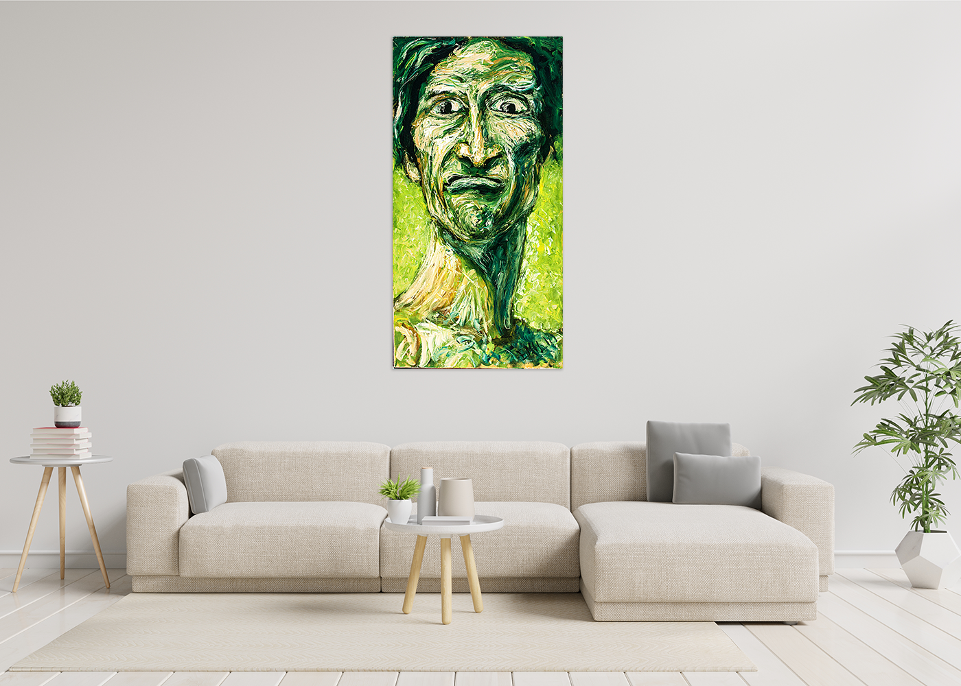 תמונת שמן על קנבס מבט אינדיאני 50X90 - מלכיט - לבחור, לעצב, להדפיס