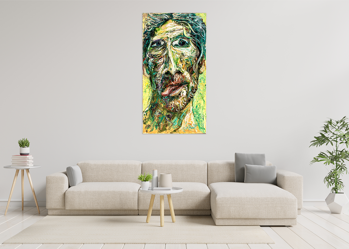 תמונת שמן על קנבס מבט חצוף 50X90 - מלכיט - לבחור, לעצב, להדפיס