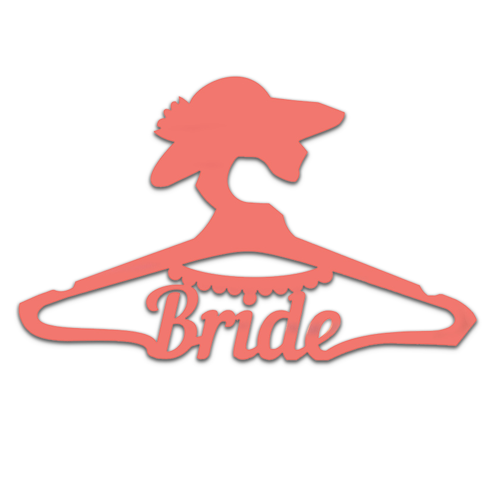 קולב חתונה מעוצב Bride - מלכיט - לבחור, לעצב, להדפיס