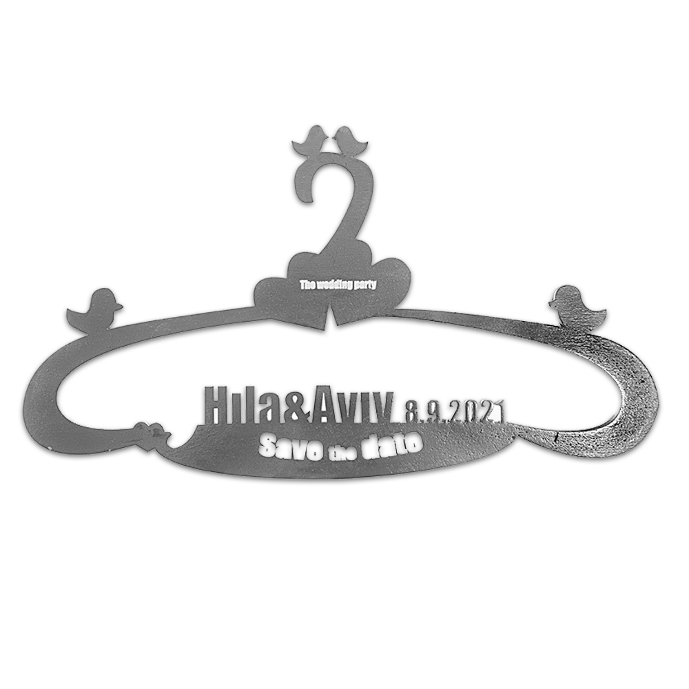 קולב חתונה מעוצב בסגנון ציפורים מצייצות - מלכיט - לבחור, לעצב, להדפיס