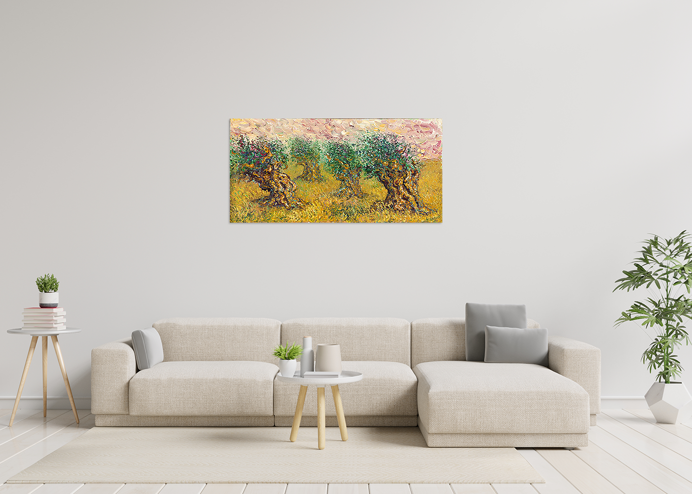 תמונת שמן על קנבס עצים ברוח 2 - מלכיט - לבחור, לעצב, להדפיס