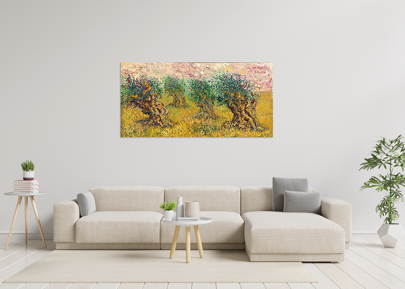 תמונת שמן על קנבס עצים ברוח 2 - מלכיט - לבחור, לעצב, להדפיס