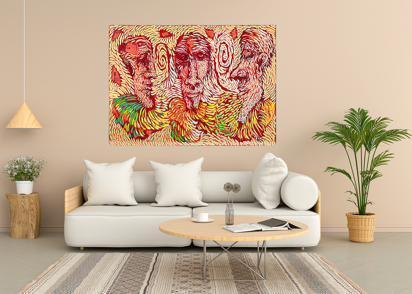 תמונת שמן על קנבס זקני השבט - מלכיט - לבחור, לעצב, להדפיס