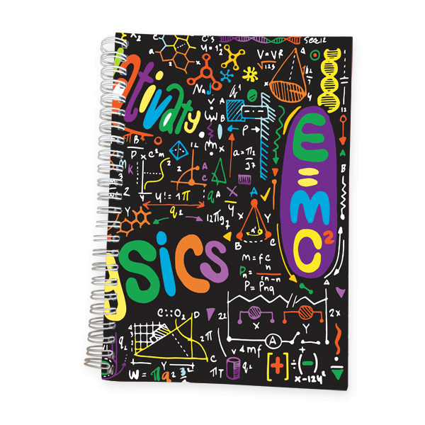 מחברת בית ספר מעוצבת בסגנון מחשבון מהלך - מלכיט - לבחור, לעצב, להדפיס