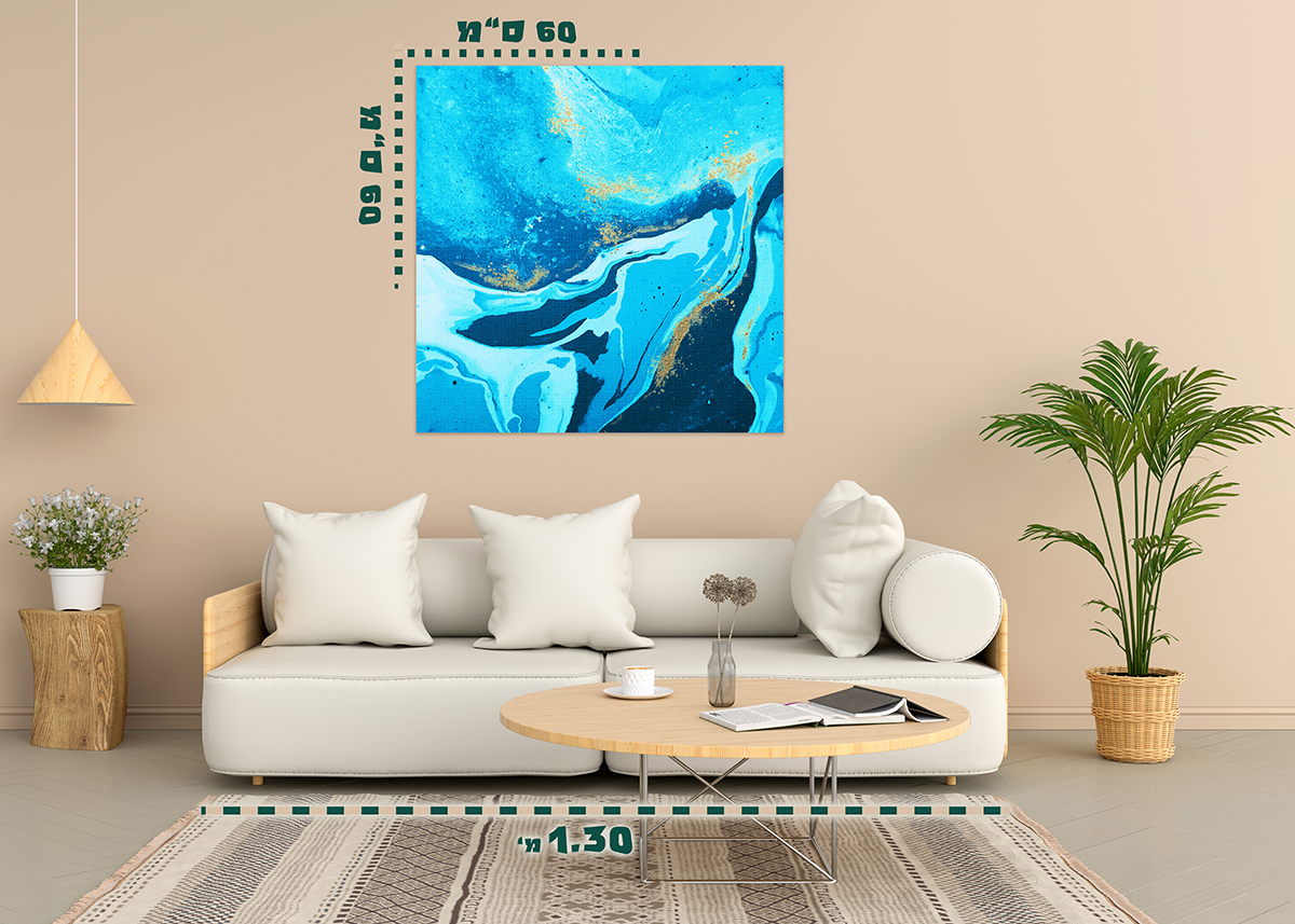 תמונת אבסטרקט על קנבס 1 - מלכיט - לבחור, לעצב, להדפיס