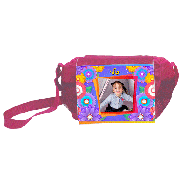 תיק אוכל לגן פרחים סגול אדום - מלכיט - לבחור, לעצב, להדפיס