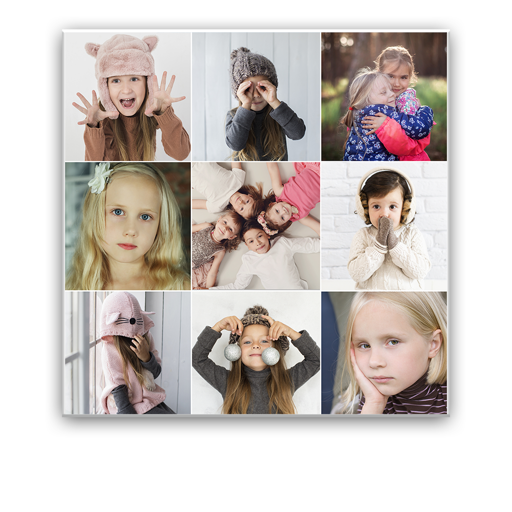 קולאז תמונות על קנבס 9 ריבועים - מלכיט - לבחור, לעצב, להדפיס