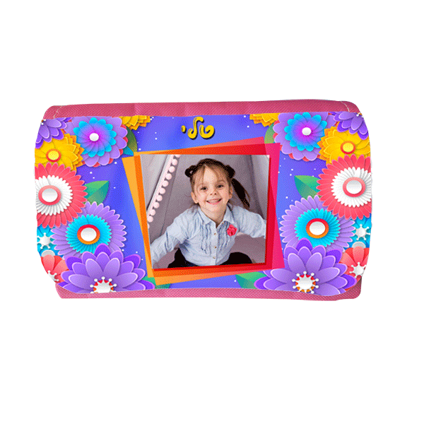 קלמר לבית הספר פרחים סגול אדום - מלכיט - לבחור, לעצב, להדפיס