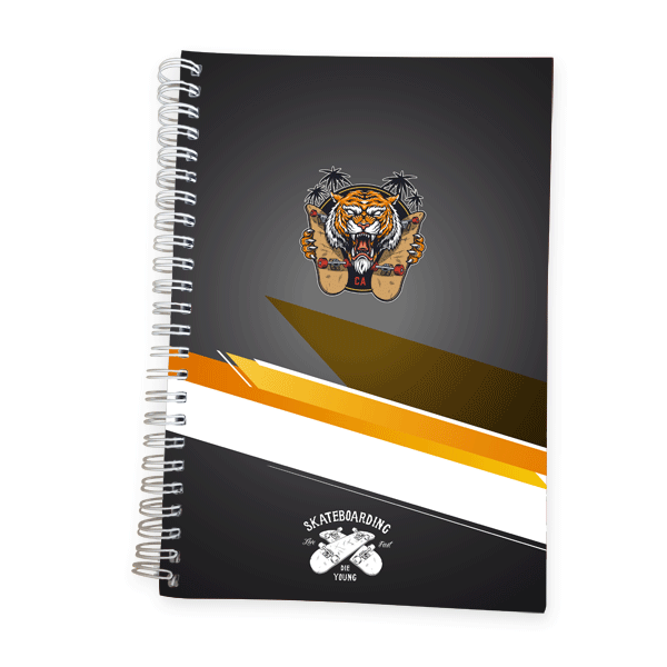 מחברת בית ספר מעוצבת בסגנון סקייטר - מלכיט - לבחור, לעצב, להדפיס