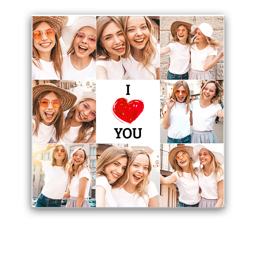 קולאז תמונות על קנבס BFF - מלכיט - לבחור, לעצב, להדפיס