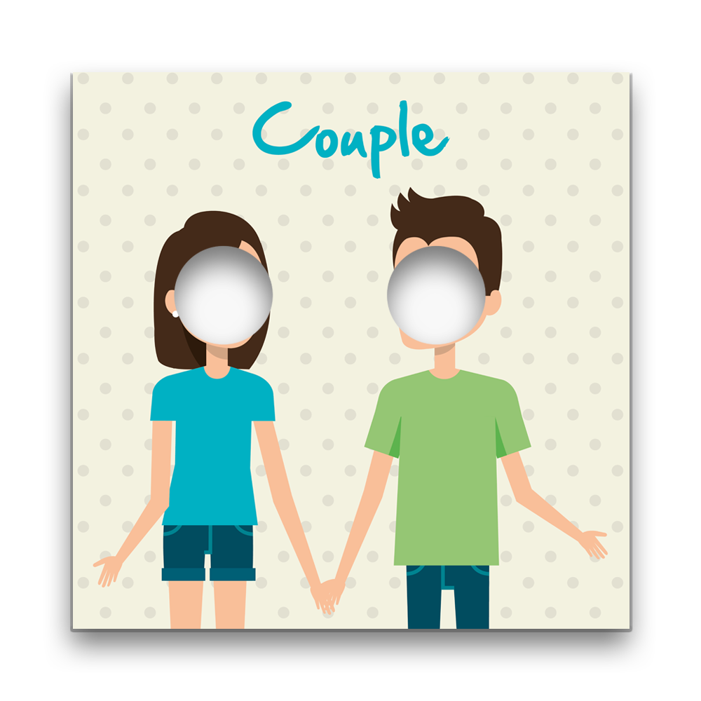 מסגרת סלפי זוג מאושר - מלכיט - לבחור, לעצב, להדפיס