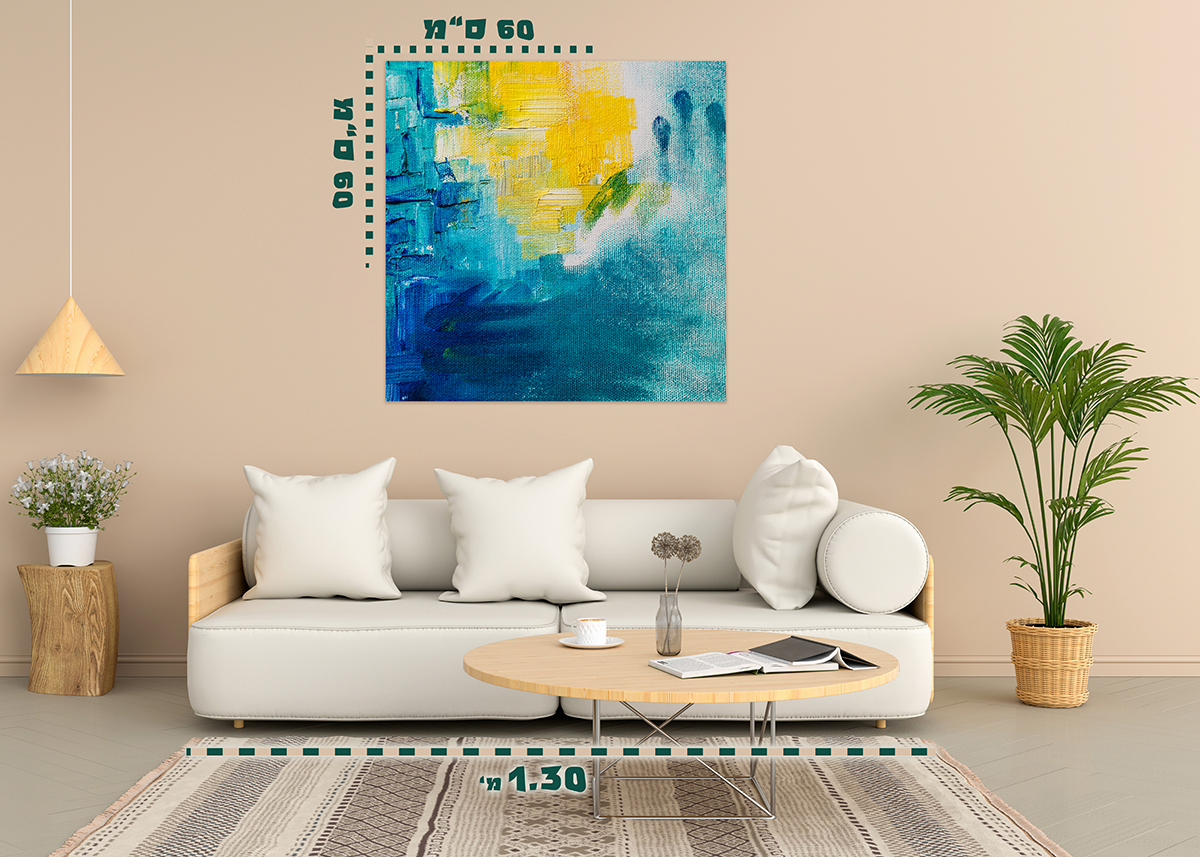 תמונת אבסטרקט על קנבס 10 - מלכיט - לבחור, לעצב, להדפיס