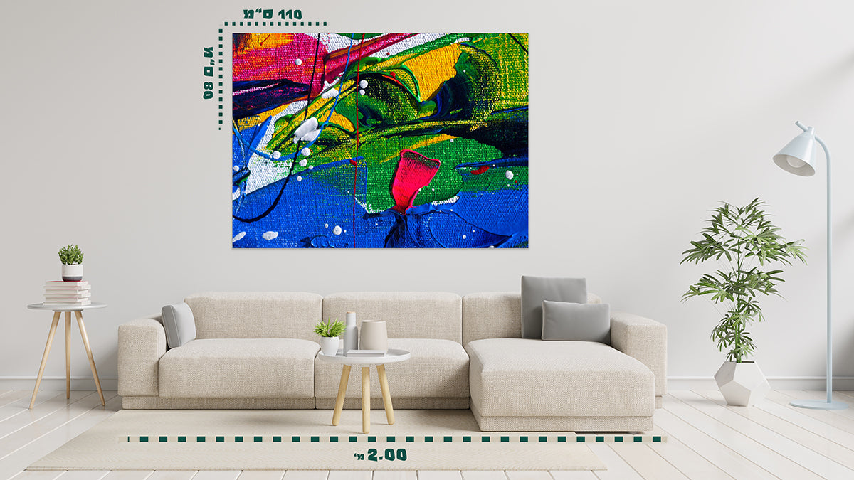 תמונת אבסטרקט על קנבס 15 - מלכיט - לבחור, לעצב, להדפיס